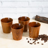 Artistic Conical Wooden Cup Set - Wooden Mug - Dinnerware - Eco Friendly - 250ml - Pack of 2
