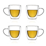 Double Wall Swanky Glass Mug (220 ml) (Pack of 4)