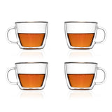 Double Wall Glass Sauve Mug (250 ml) (Pack of 4)