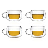 Double Wall Glass Mini Cappucino Mug (150 ml) (Pack of 4)