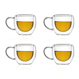 Double Wall Glass Culture Mugs (120 ml) (Pack of 4)