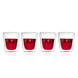 Double Wall Fantasia Glass (200 ml) (Pack of 4)