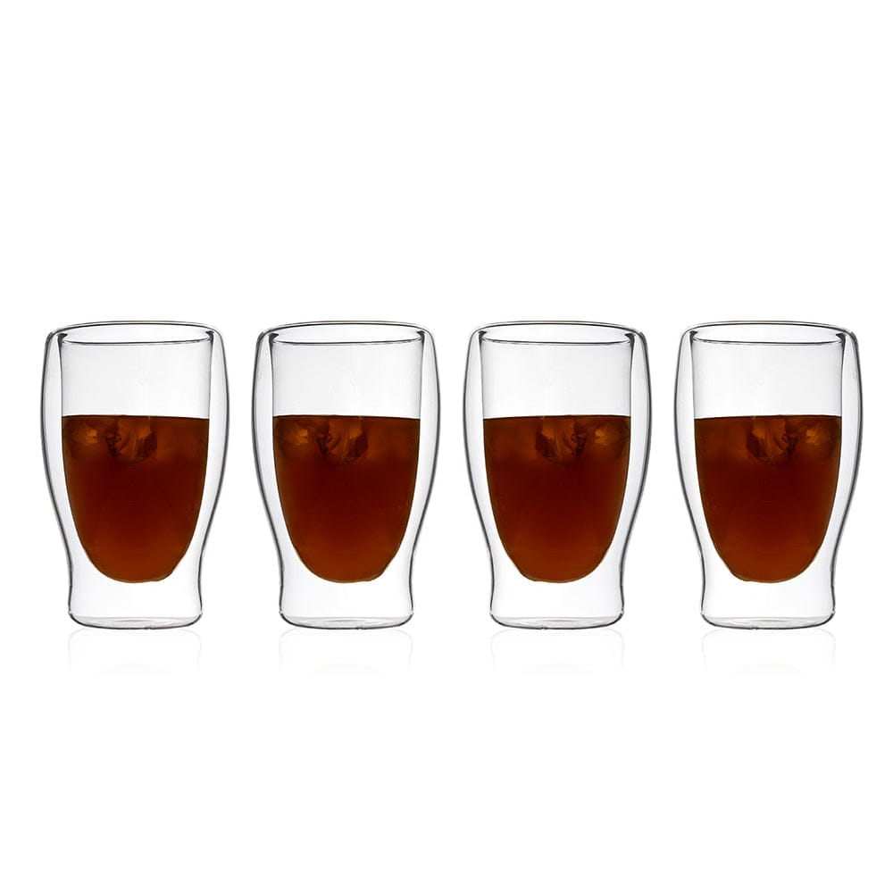 Double Wall Tall You Glass (350 ml) (Pack of 4)