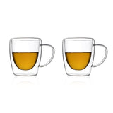 Double Wall Biggie Glass Mug (350 ml) (Pack of 2)