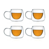 Double Wall Glass Cappuccino Mug (200 ml) (Pack of 4)