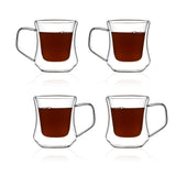 Double Wall Glass Passionate Mugs (150 ml) (Pack of 4)