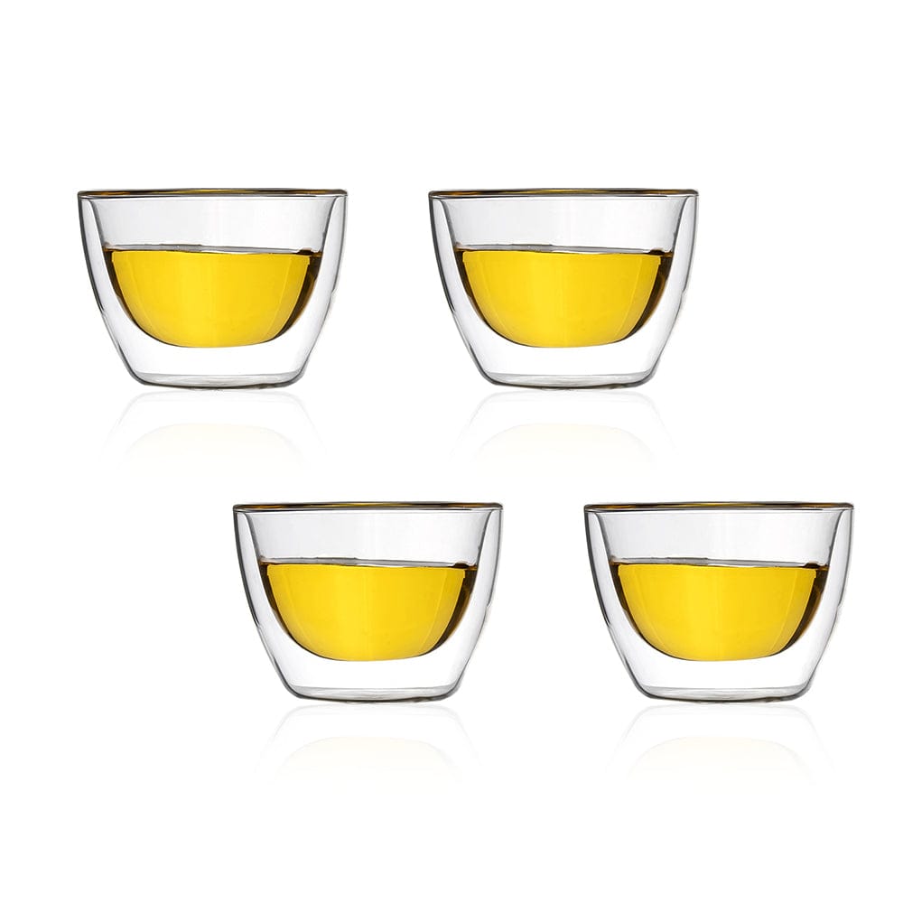 Double Wall Glass Dessert Bowl (180 ml) (Pack of 4)