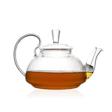 Tallear Glass Tea Pot with Self-Locking Cover Lid (600 ml)