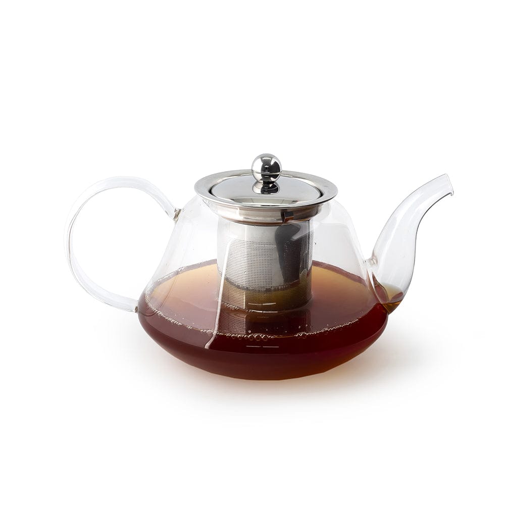 Conical Glass Tea Pot with Stainless Steel Filter & Lid (1000 ml)