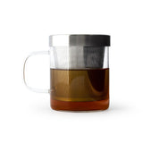 Glass Mug with Steel Infuser & Lid (350 ml)