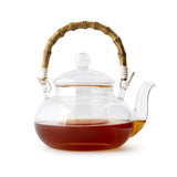 Oriental Glass Tea Pot with Bamboo Handle (600 ml)