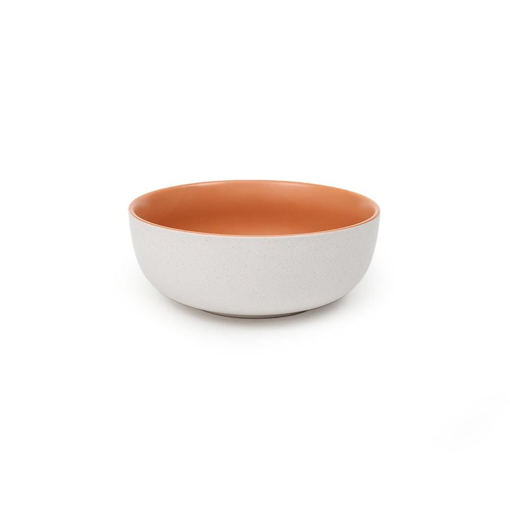 Sesame Matt Amber Pastel Ceramic Serving Bowl (7.25 Inch - 1000 ml)
