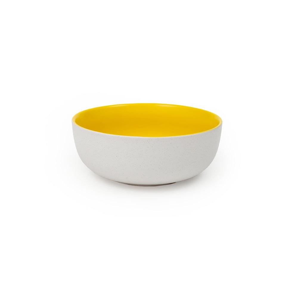 Sesame Matt Yellow Pastel Ceramic Serving Bowl (7.25 Inch - 1000 ml)