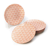 Glazed Sauve Saplings 7.5 Inch Ceramic Plates (Set of 6 )
