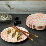 Glazed Sauve Saplings 7.5 Inch Ceramic Plates (Set of 6 )