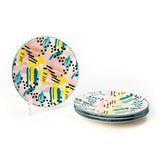 Artistic Colorful 8.5 Inch Ceramic Plates (Set of 6)