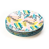 Artistic Colorful 8.5 Inch Ceramic Plates (Set of 6)