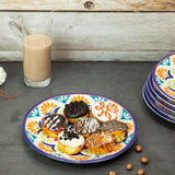 Tribal Dominos 8.5 Inch Ceramic Plate (Pack of 6)