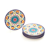Tribal Dominos 8.5 Inch Ceramic Plate (Pack of 6)