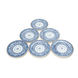 Iranian Indigo & White Series 8.5 Inch Ceramic Plate (Pack of 6)