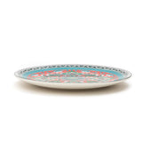 Modish Mandala 8.5 Inch Ceramic Plate (Green, Red & Teal Blue) (Pack of 6)
