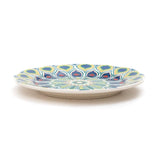 Peacock Kaleidoscope 8.5 Inch Ceramic Plate (Blue & Green) (Pack of 6)