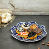 Turkish Wavy Blue 8.5 Inch Ceramic Plate (Blue & White) (Pack of 6)