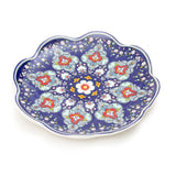 Turkish Wavy Blue 8.5 Inch Ceramic Plate (Blue & White) (Pack of 6)