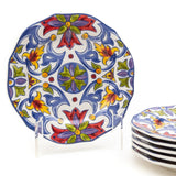 Tianzhu (India) Blue 8 Inch Ceramic Plate (Pack of 6)