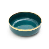 Urbane Select Class Glossy Emarald Green with Gold Lining Bone China Ceramic Bowl (8 Inch - 1300 ml)