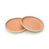 Matte Pastel Shallow 8 Inch Ceramic Plate (Sesame Series Matt Amber) (Pack of 2)