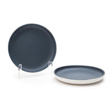 Matte Pastel Shallow 8 Inch Ceramic Plate (Sesame Series Matt Blue) (Pack of 2)