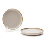 Pastely 8 Inch Ceramic Plate (Bone White) (Pack of 2)