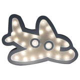 LED Light Up Aeroplane (Blue & White)