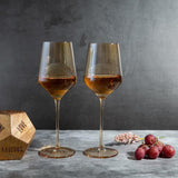 Amber Gold Wine Glass Set (500 ml) (Pack of 2)