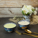 Artistic Color Blues Ceramic Bowls (4.5 Inch) (Set of 6)
