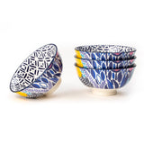 Artistic Color Blues Ceramic Bowls (4.5 Inch) (Set of 6)