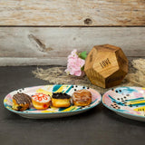 Artistic Colorful 9.5 Inch Ceramic Plates (Set of 2)