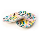 Artistic Colorful 9.5 Inch Ceramic Plates (Set of 2)