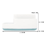 5 Compartment Bathroom Caddy (White & Blue)