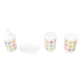 Circles - 4 Piece Multicolor Bathroom Set