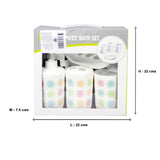 Circles - 4 Piece Multicolor Bathroom Set