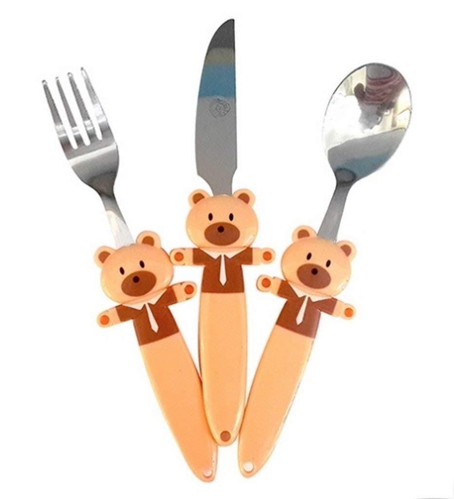 Funky Kids Cutlery Set - Bouncy Bear (3 Piece Set)
