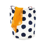 Black Polka Dots on White Laundry Basket