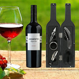 Black Sombre Wine Accessory Set (Silicon & Metal)