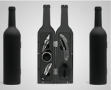 Black Sombre Wine Accessory Set (Silicon & Metal)