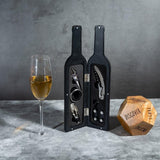 Black Sombre Wine Accessory Set (Silicon & Metal)