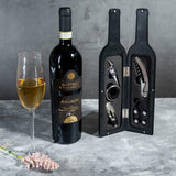 Black Sombre Wine Accessory Set (Silicon & Metal)