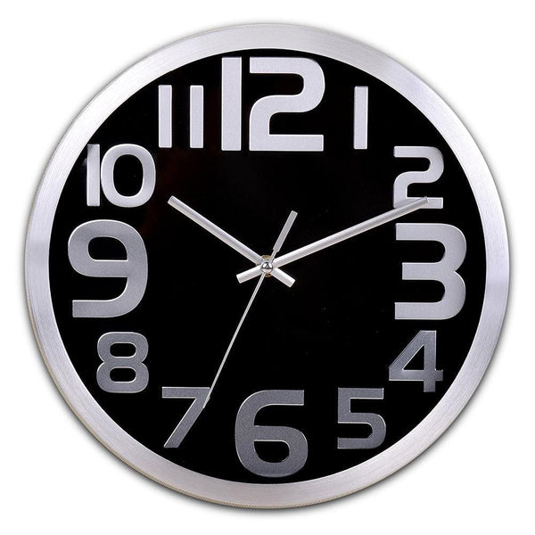 Aluminium Bold Block Digits Wall Clock (Black) – EZ Life