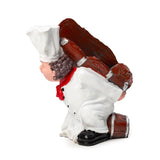 Foodie Chef Figurine Resin Bottle Holder Set (Barrel on Back)